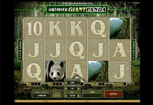 Her er et eksempel p?, hvordan Untamed Giant Panda ser ud hos en af de bedste danske casino operat?rer