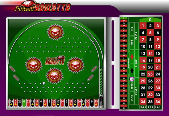 L'interfaccia grafica della Pinball Roulette di Playtech.