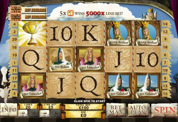 Monty Python's Spamalot 20 lines Playtech Slot Free Play