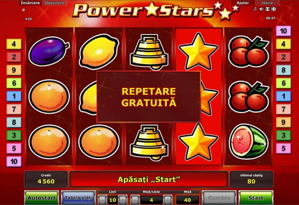 ?ncerca?i slotul Power Stars de la Novomatic